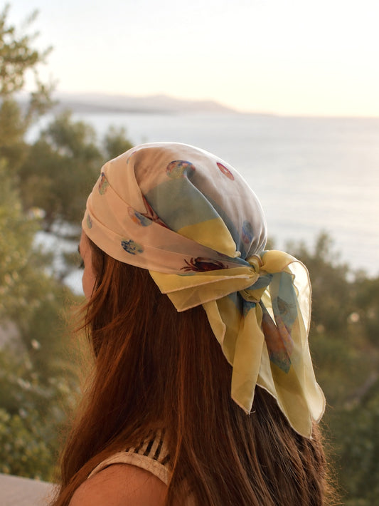 Ocean Splash Square Scarf