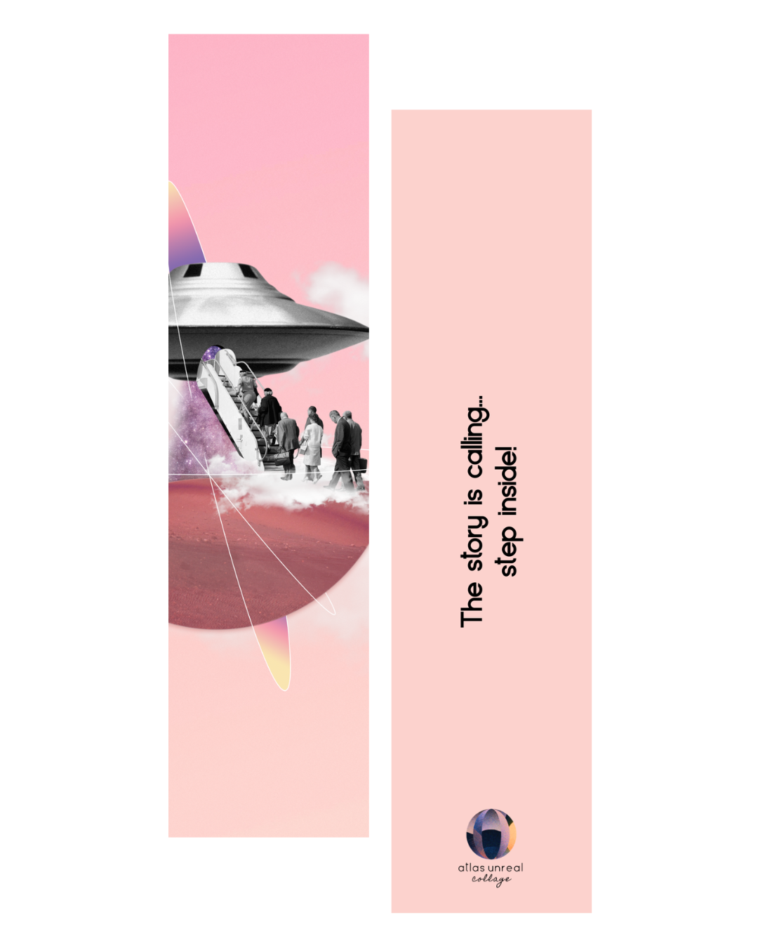 Step into Story | Collage Bookmark