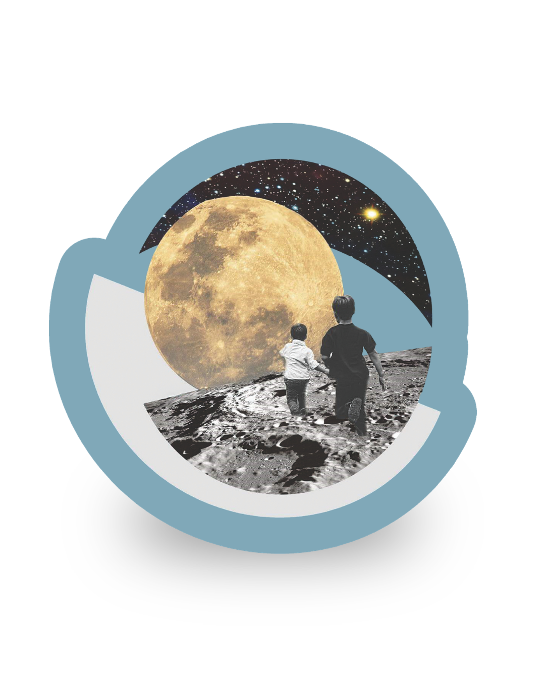Lunar Escape | Collage Vinyl Sticker
