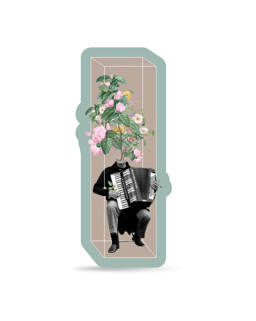 The Garden of Sound | Collage Vinyl Sticker