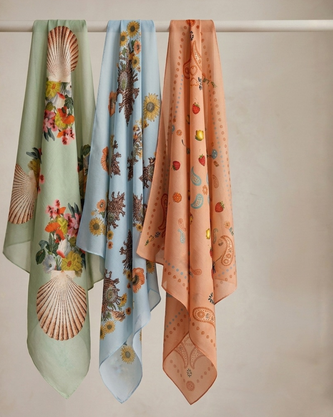 Summer Bloom Square Scarf