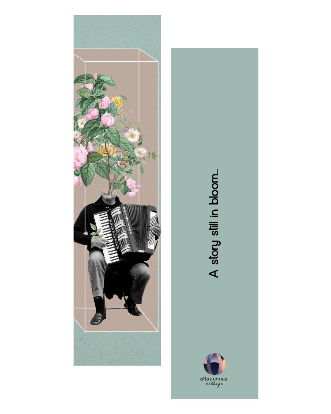 Blooming Melody | Collage Bookmark