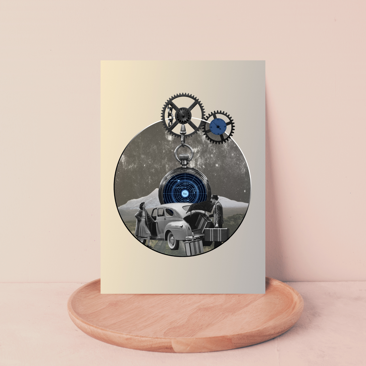 Never ending journey | Surreal Collage Art Print