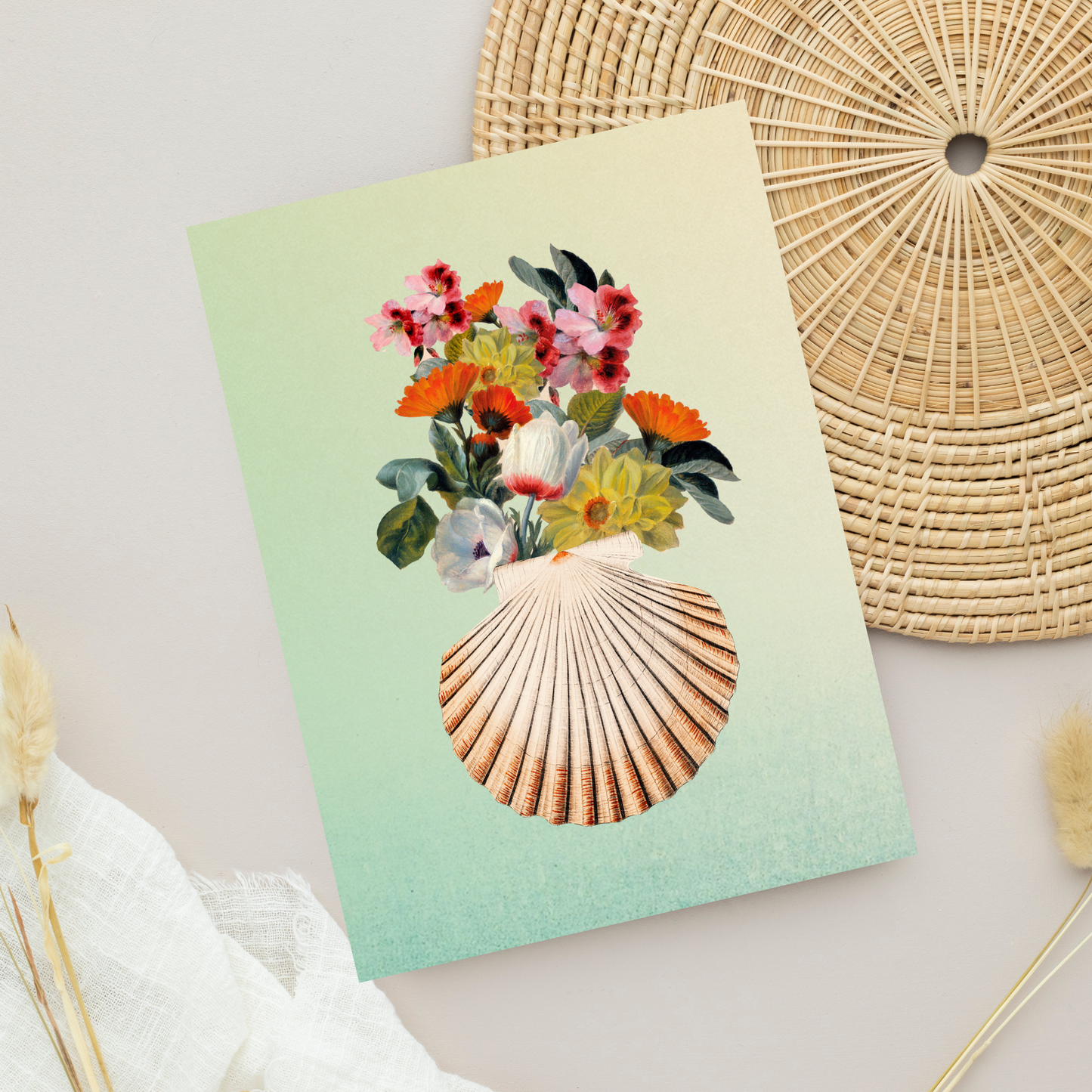 Sun-Kissed Memories | Surreal Collage Art Print