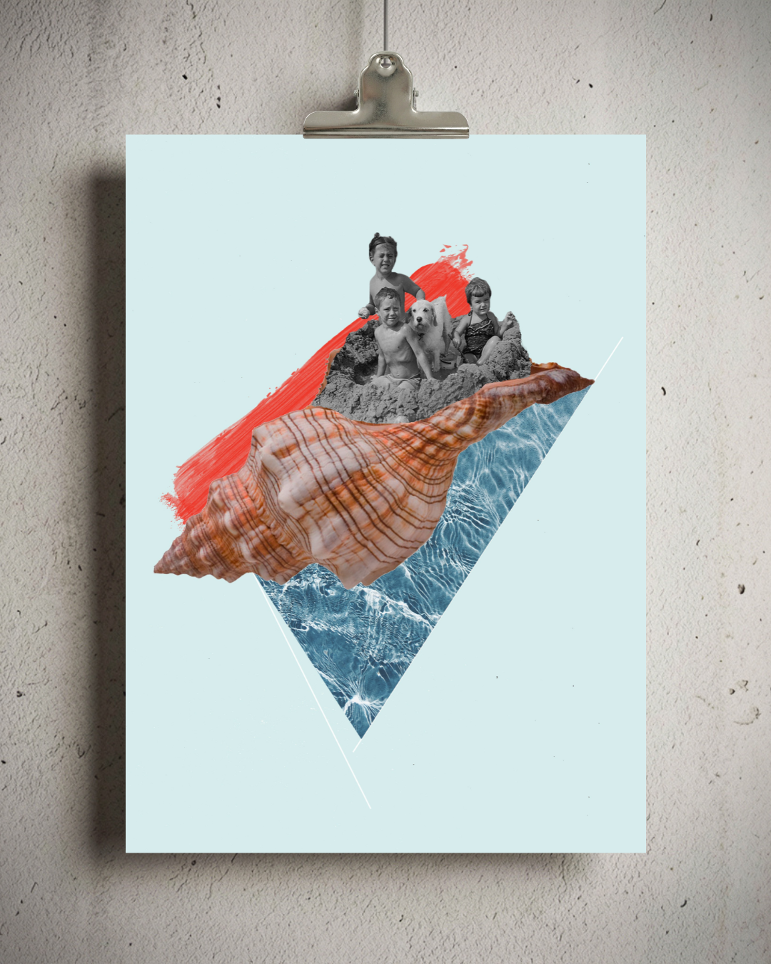 Shell Voyagers | Surreal Collage Art Print