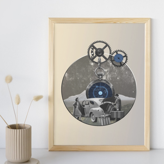 Never ending journey | Surreal Collage Art Print