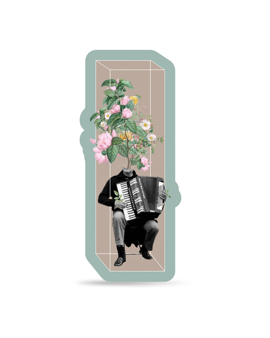 The Garden of Sound | Collage Vinyl Sticker
