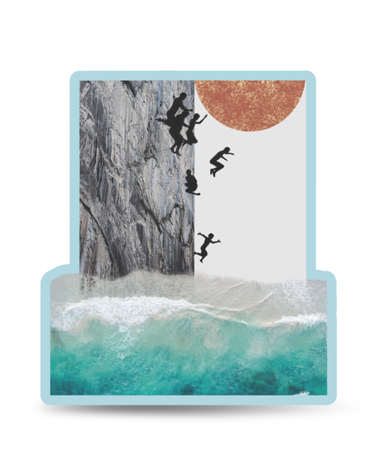 Jump | Collage Vinyl Sticker