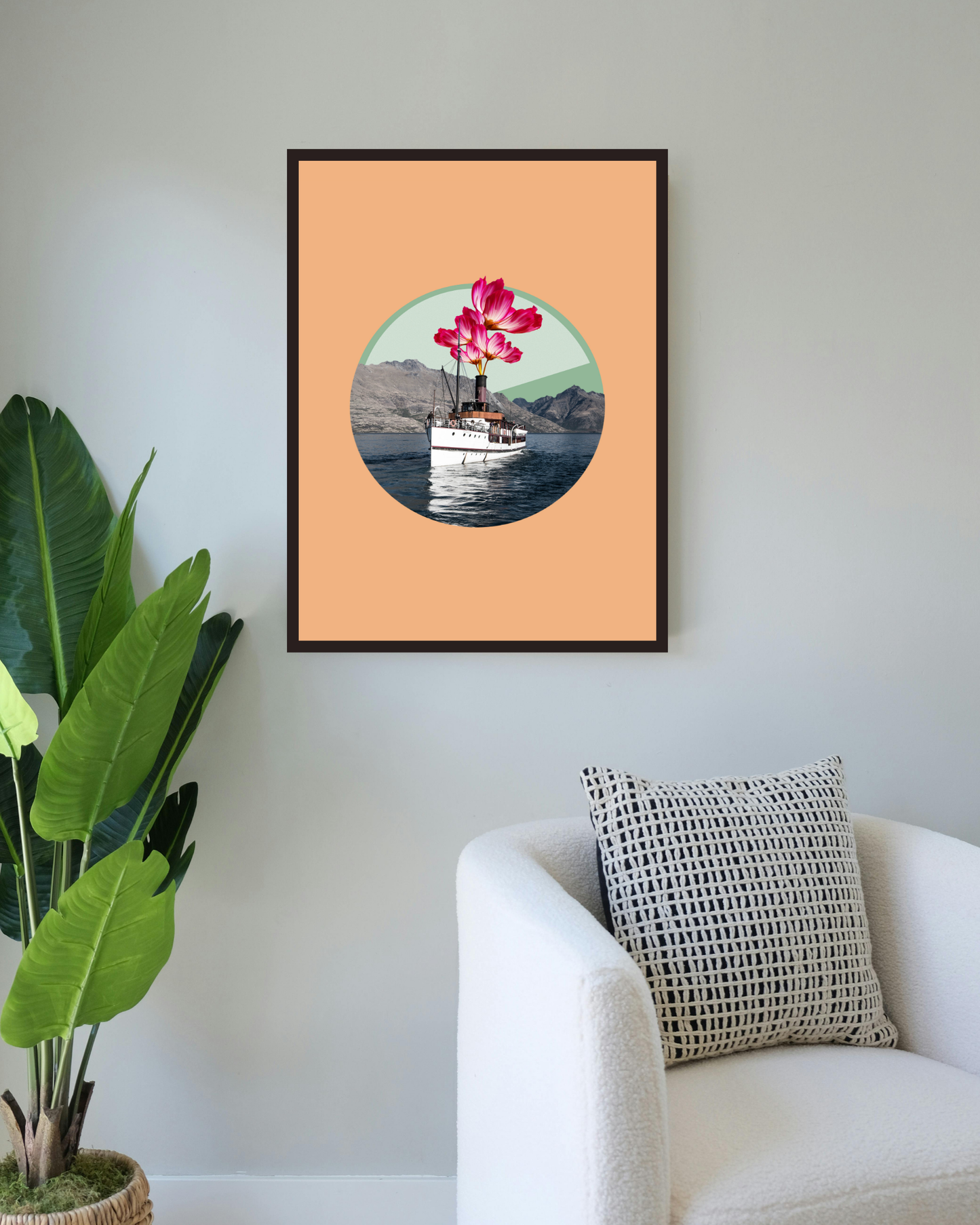 Blooming Voyage | Surreal Collage Art Print