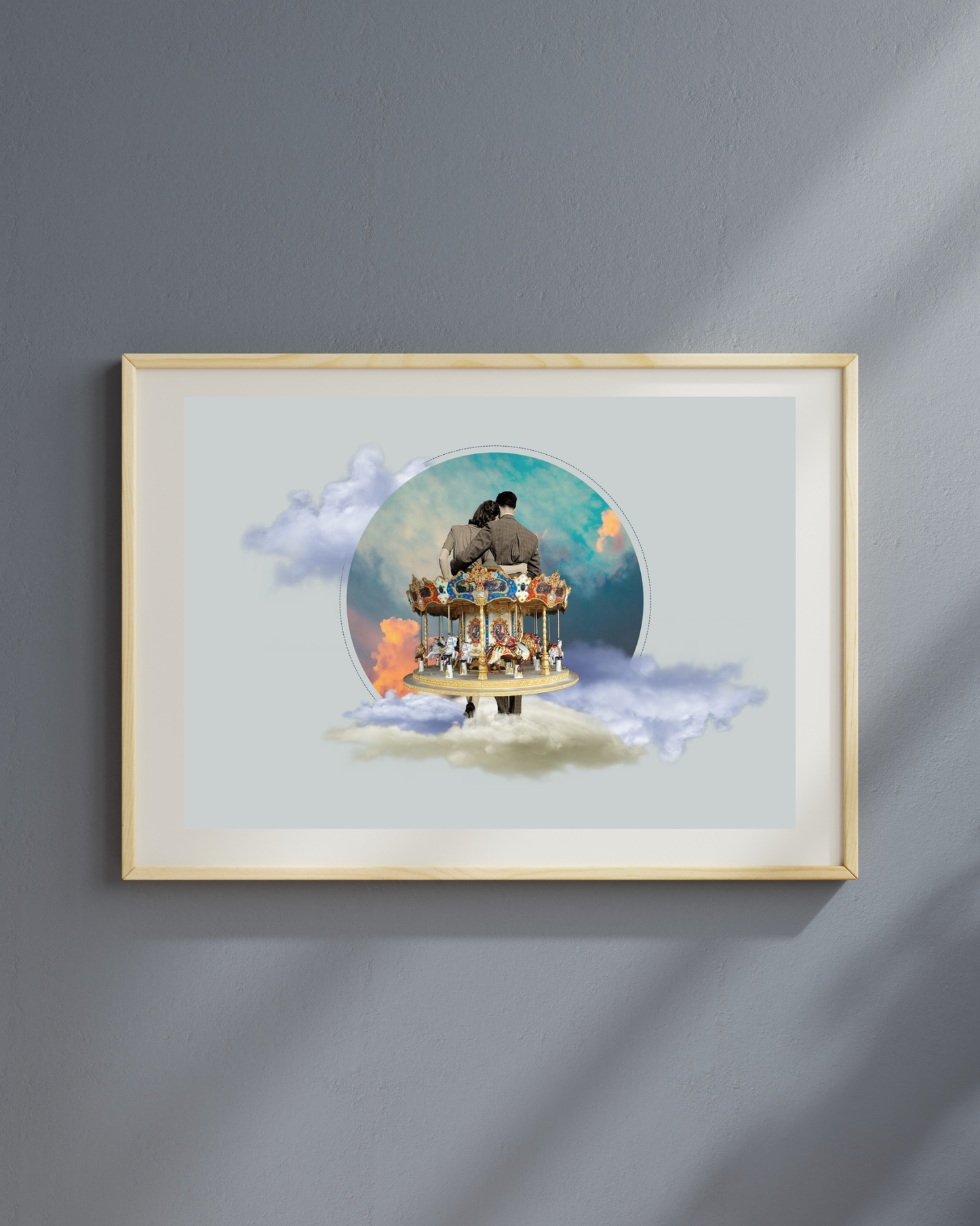 Close your eyes | Surreal Collage Art Print