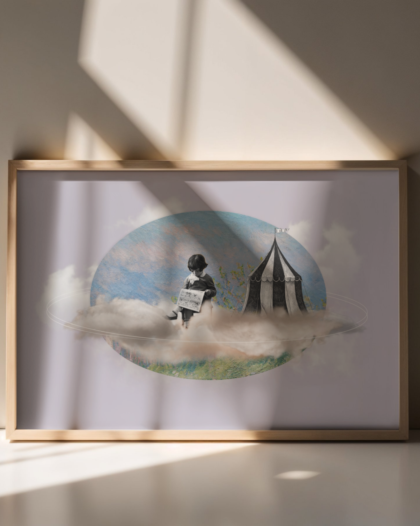 Me & my own planet | Surreal Collage Art Print