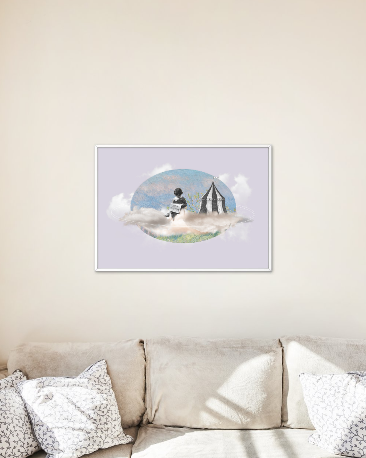 Me & my own planet | Surreal Collage Art Print