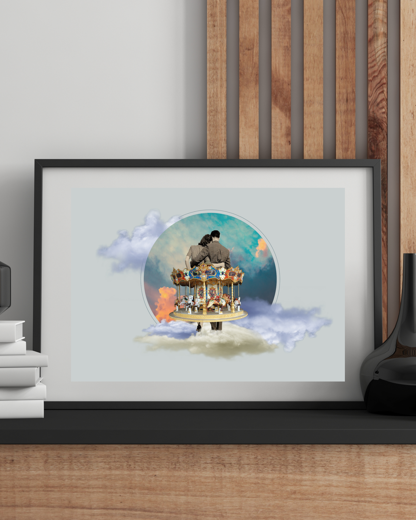 Close your eyes | Surreal Collage Art Print