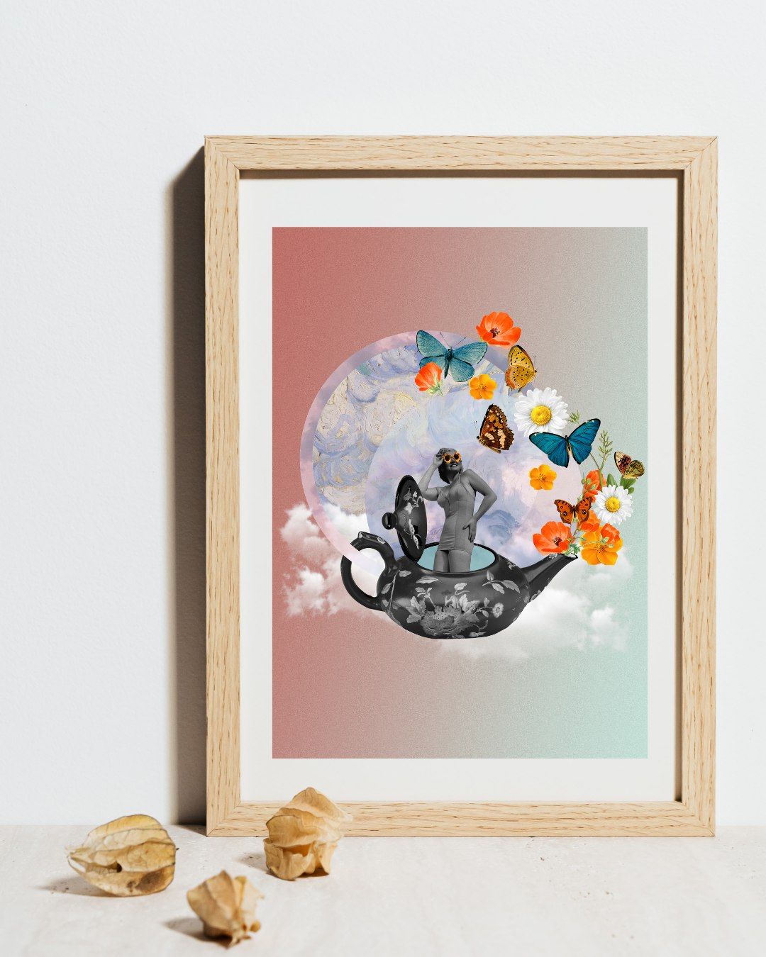 A cup of Spring | Surreal Collage Art Print