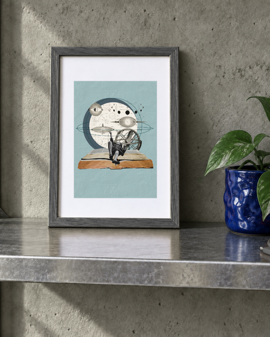 What a wonderful world | Surreal Collage Art Print