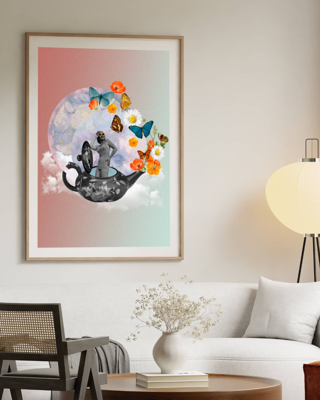 A cup of Spring | Surreal Collage Art Print