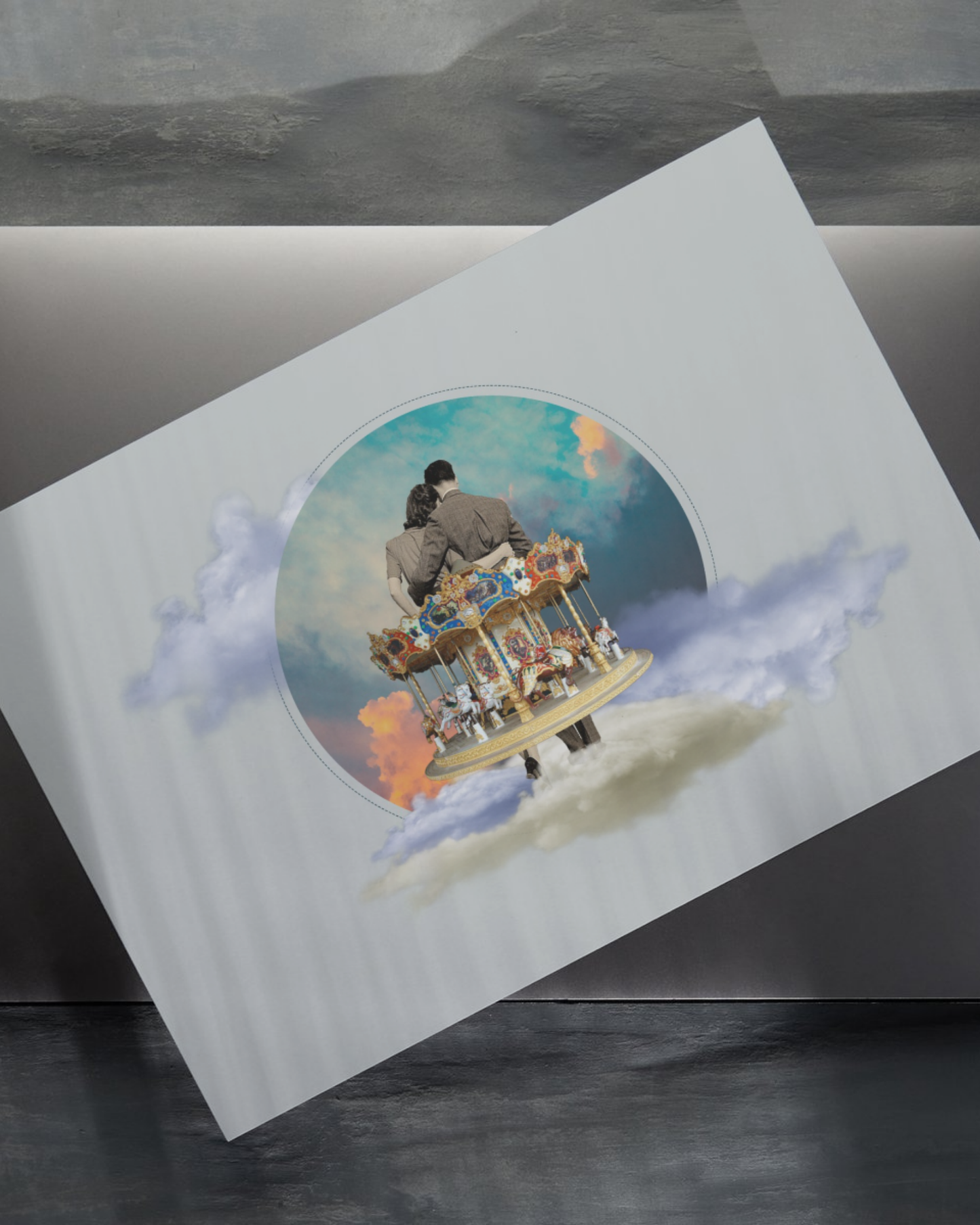 Close your eyes | Surreal Collage Art Print