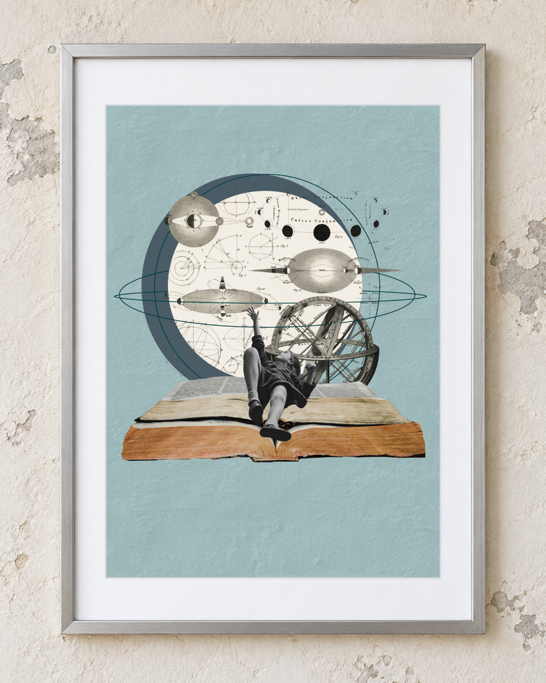 What a wonderful world | Surreal Collage Art Print