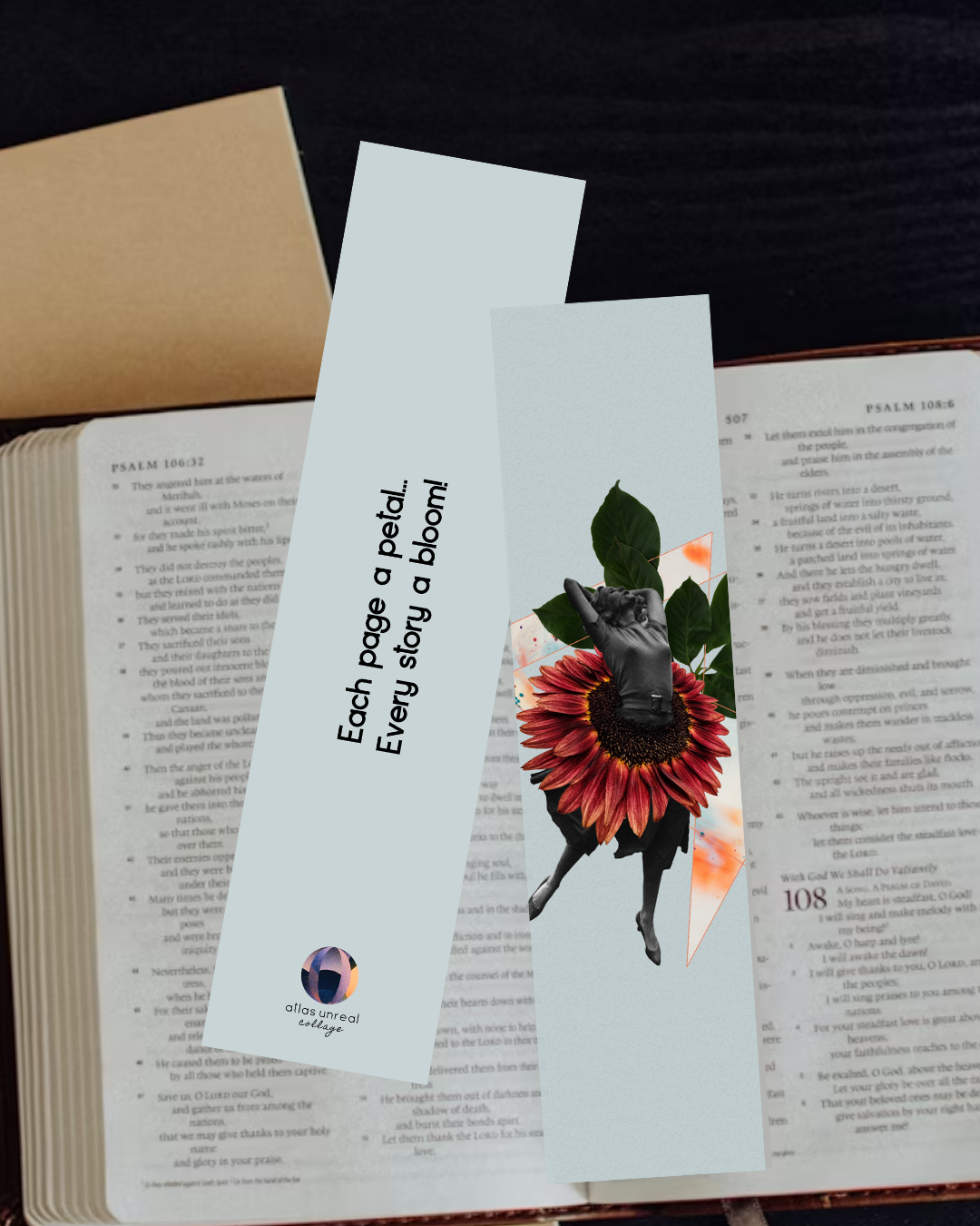 Every Story a Bloom | Collage Bookmark