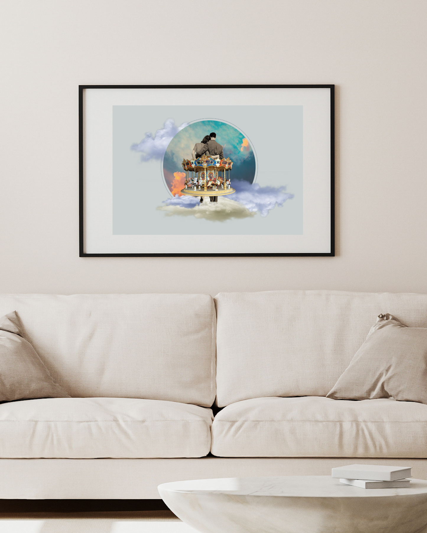 Close your eyes | Surreal Collage Art Print