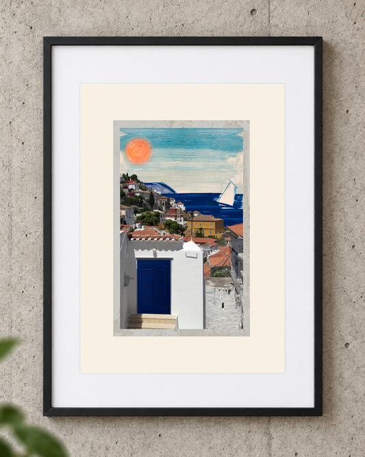 Hydra in pieces | Surreal Collage Art Print