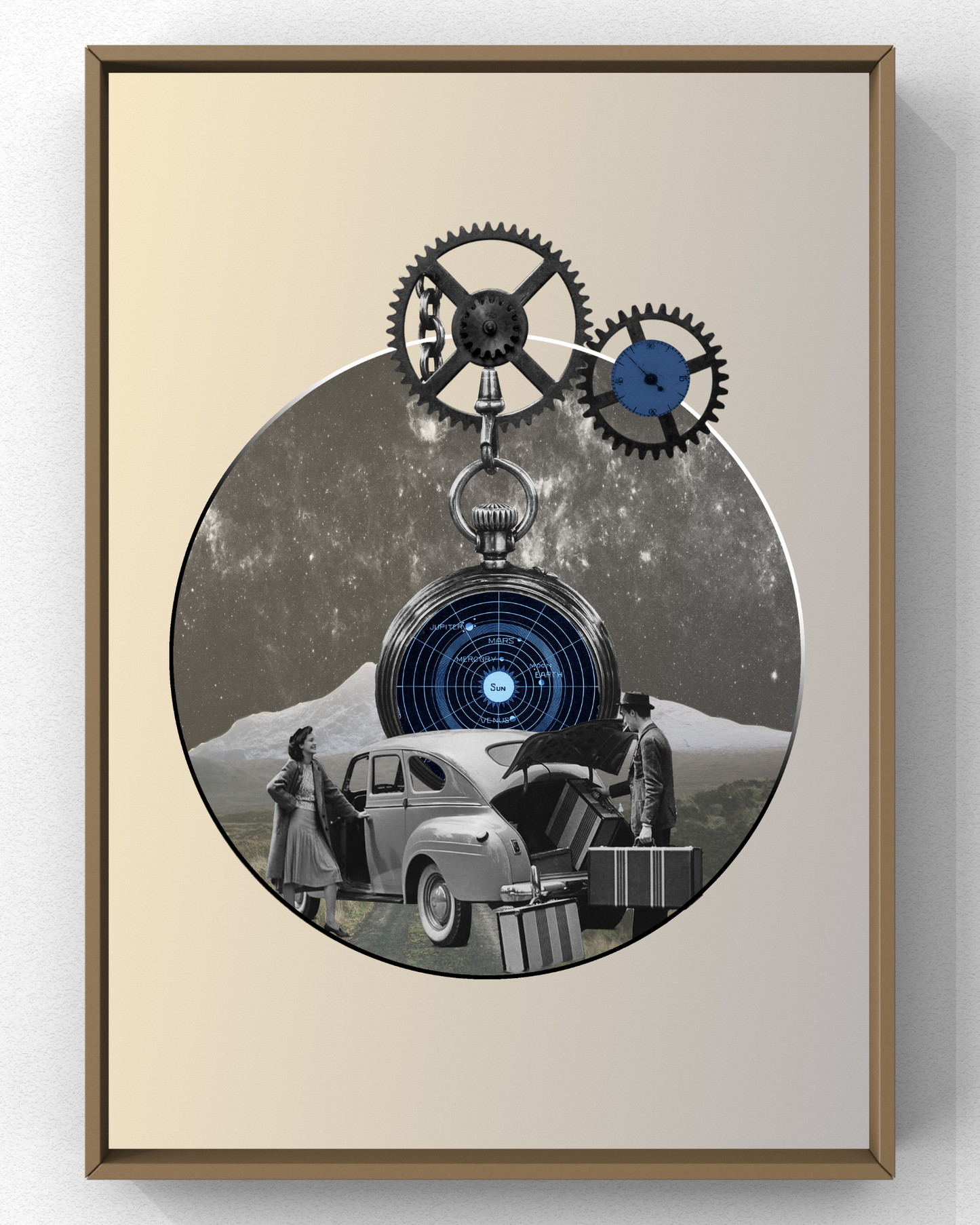 Never ending journey | Surreal Collage Art Print