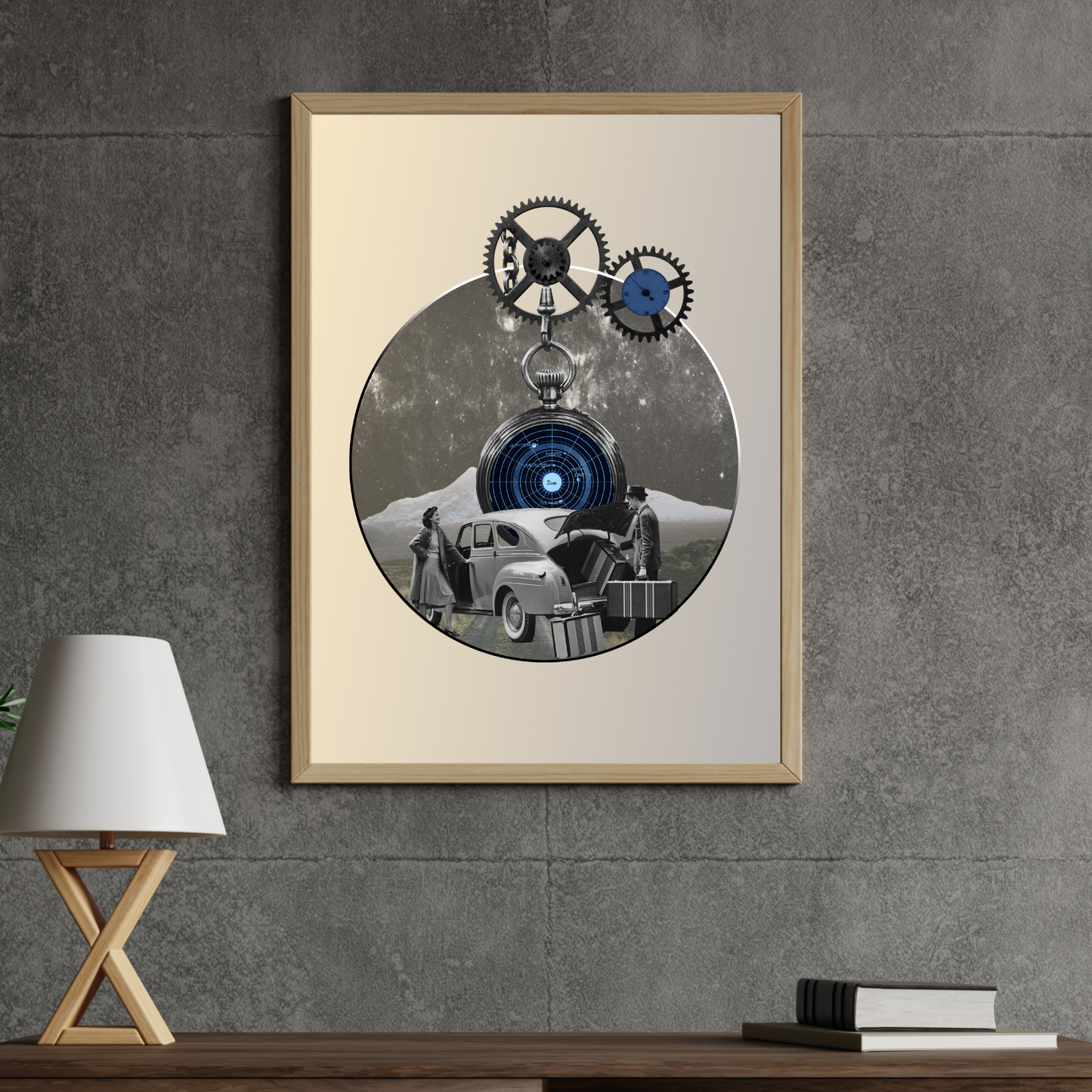 Never ending journey | Surreal Collage Art Print