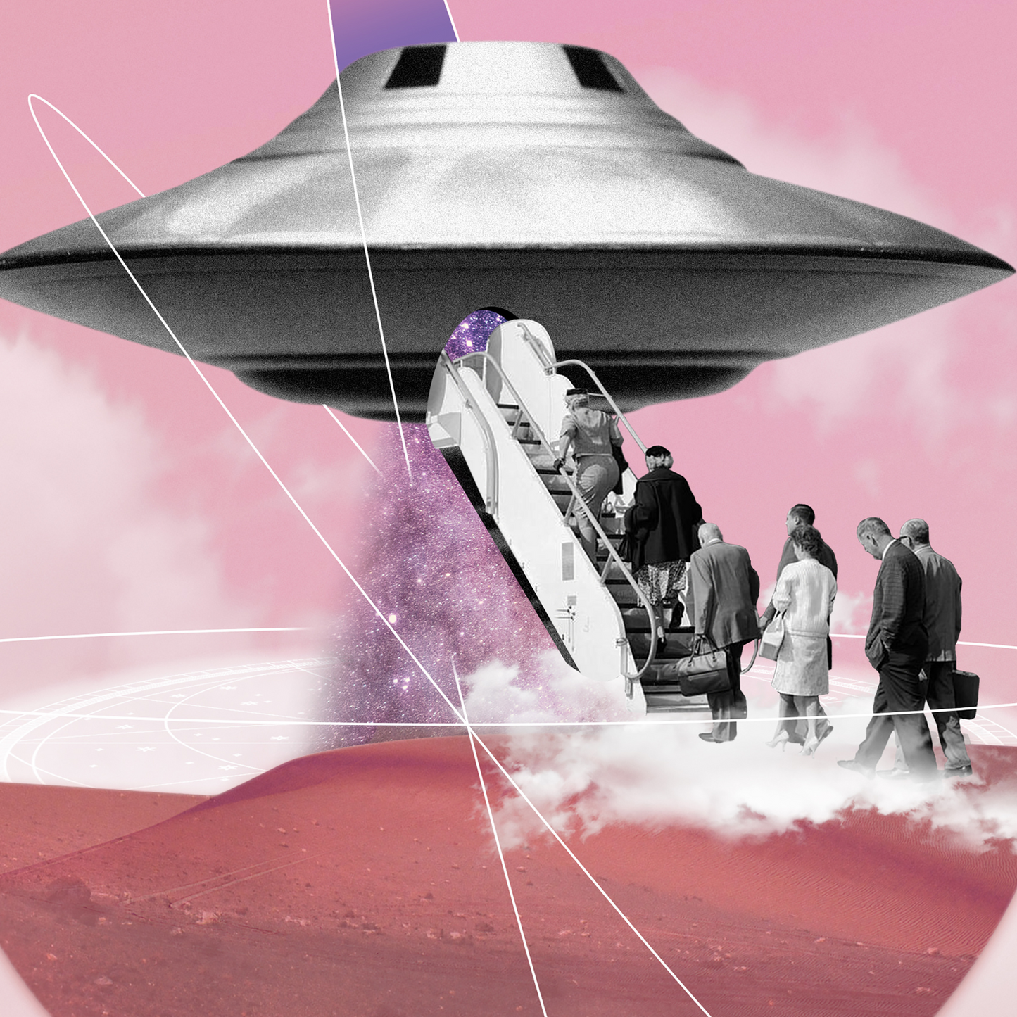 Shall we go? | Surreal Collage Art Print