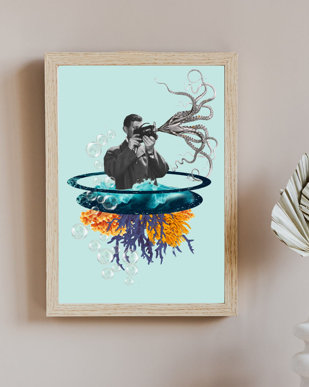 As free as the ocean | Surreal Collage Art Print