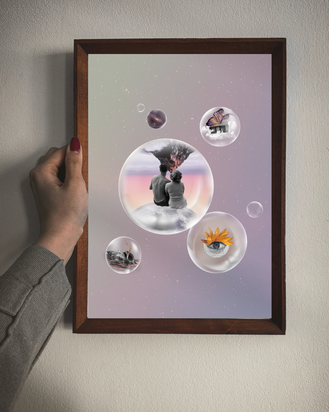 Parallel Realities | Surreal Collage Art Print