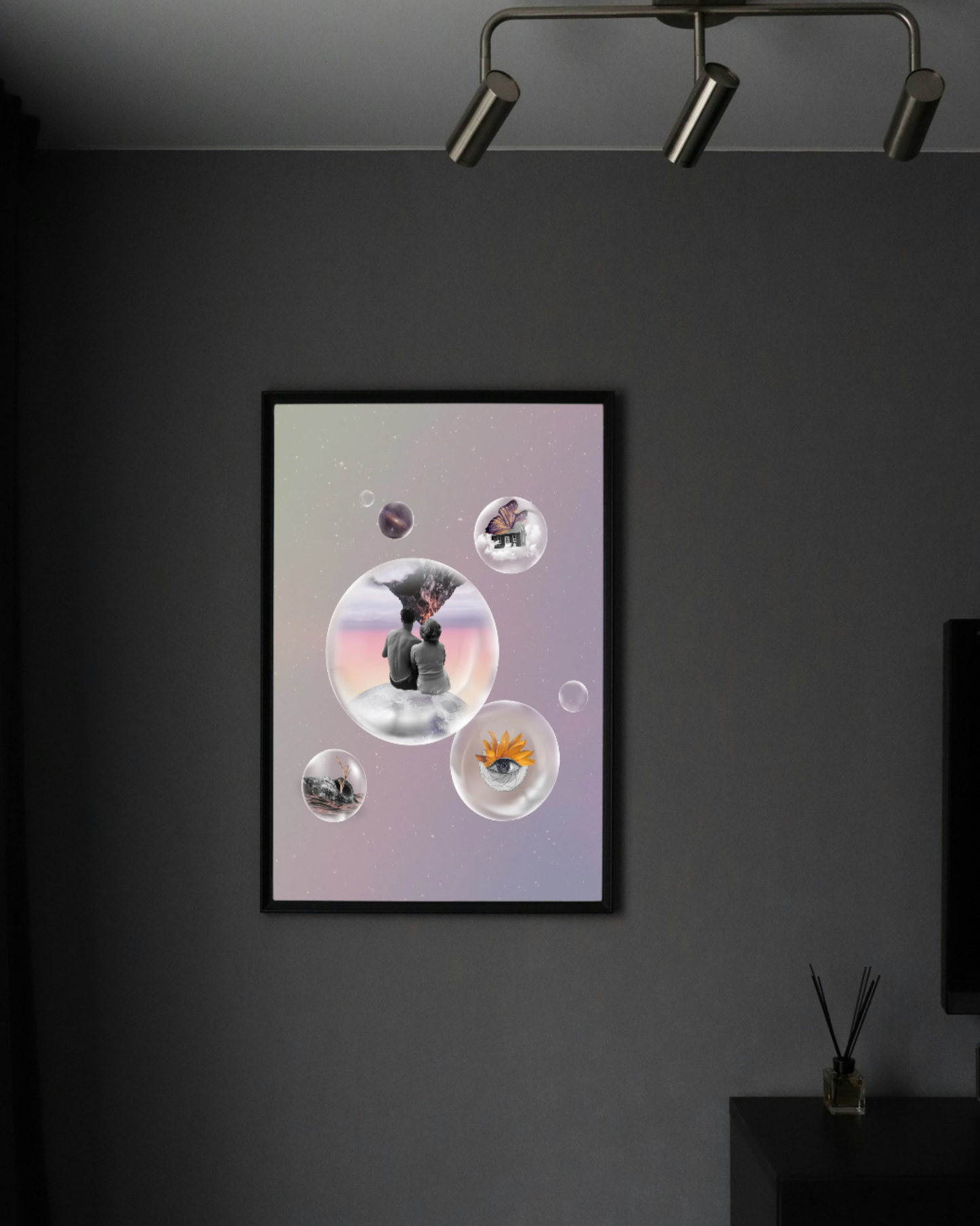 Parallel Realities | Surreal Collage Art Print