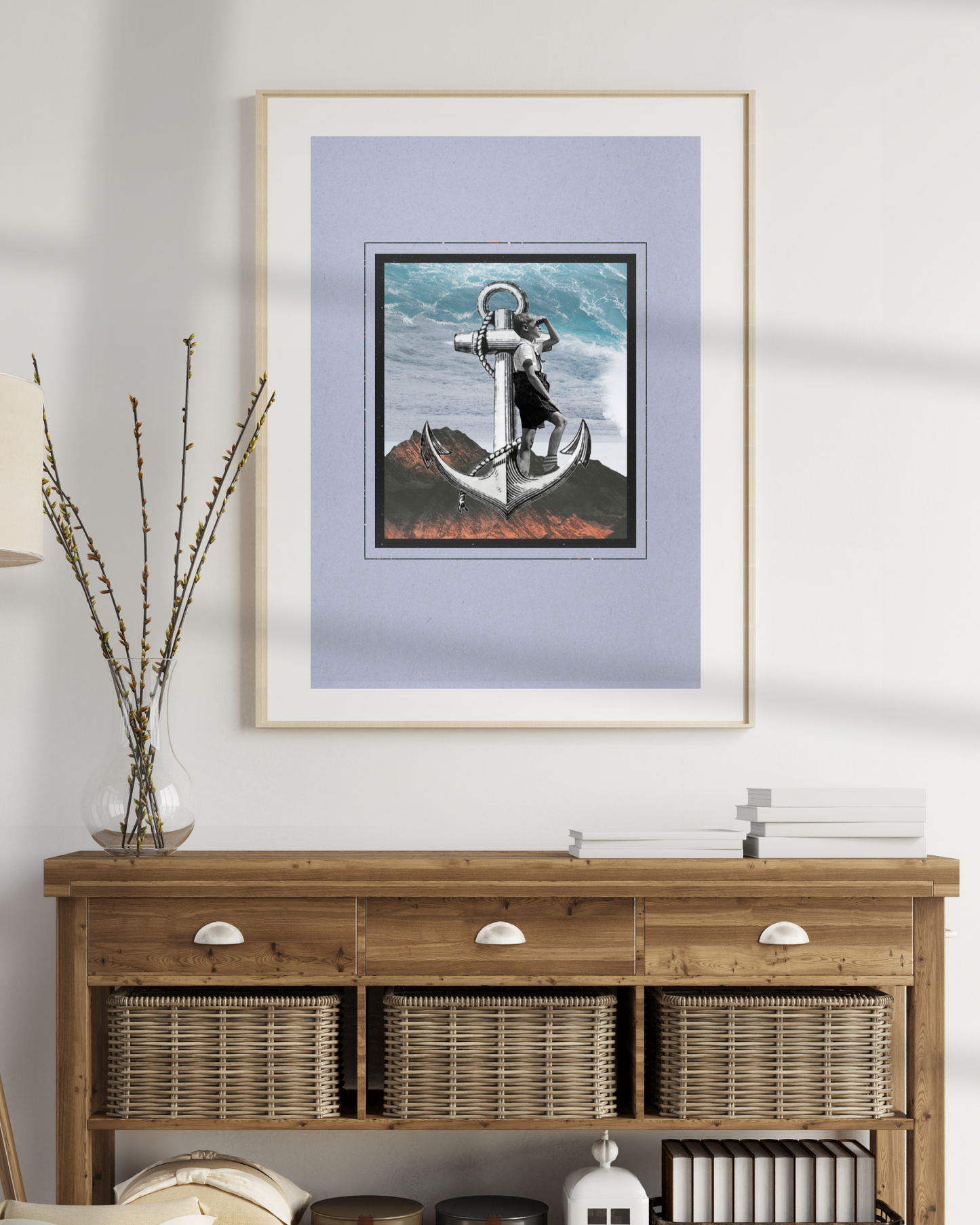 Ethereal Horizons | Surreal Collage Art Print