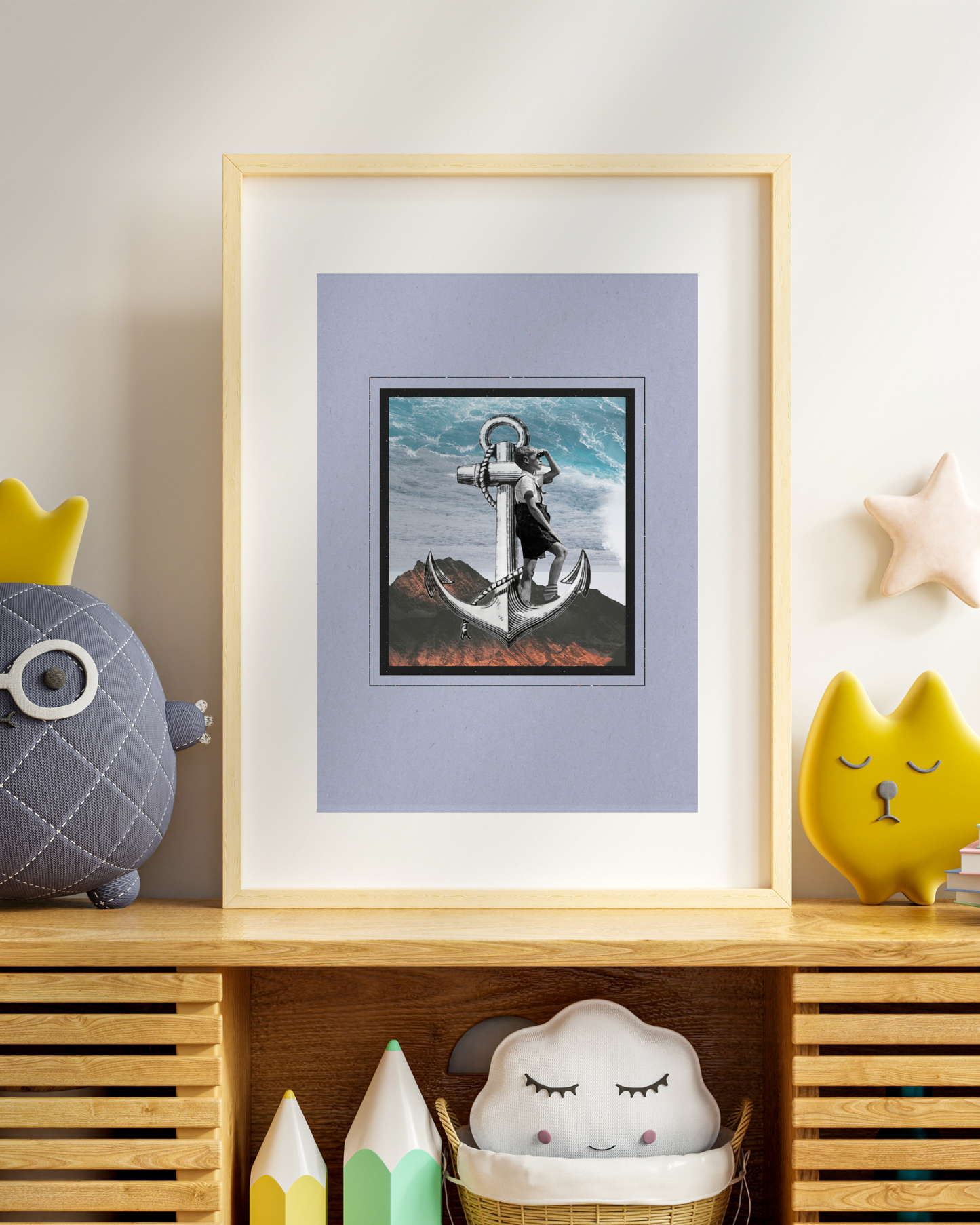 Ethereal Horizons | Surreal Collage Art Print