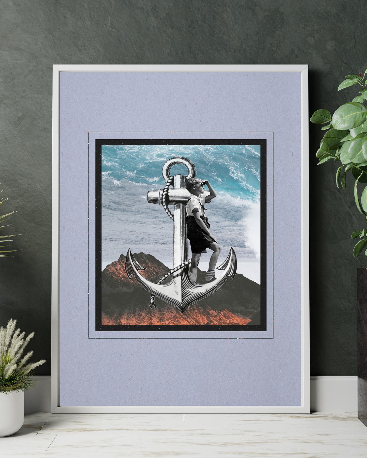 Ethereal Horizons | Surreal Collage Art Print