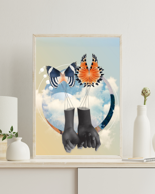 Pinky Promise | Surreal Collage Art Print