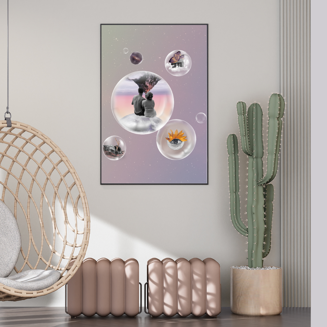 Parallel Realities | Surreal Collage Art Print