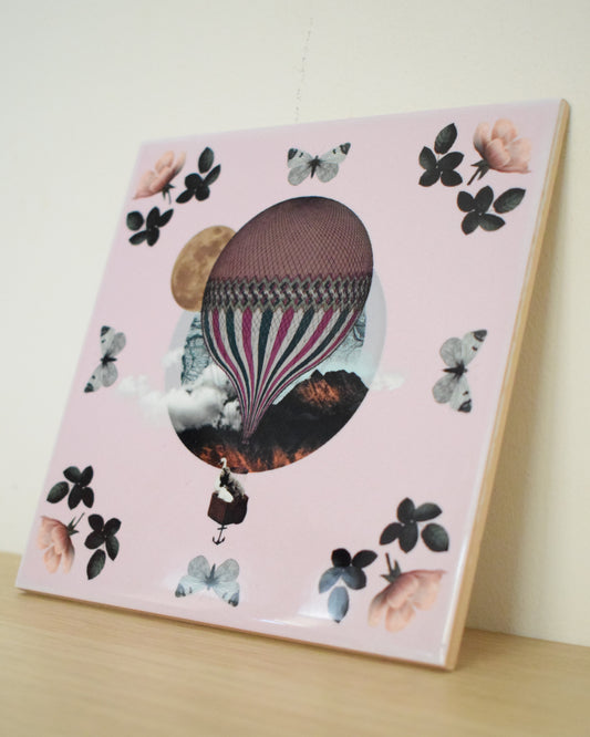 Pink Flight | Κεραμικό Πλακάκι Τοίχου