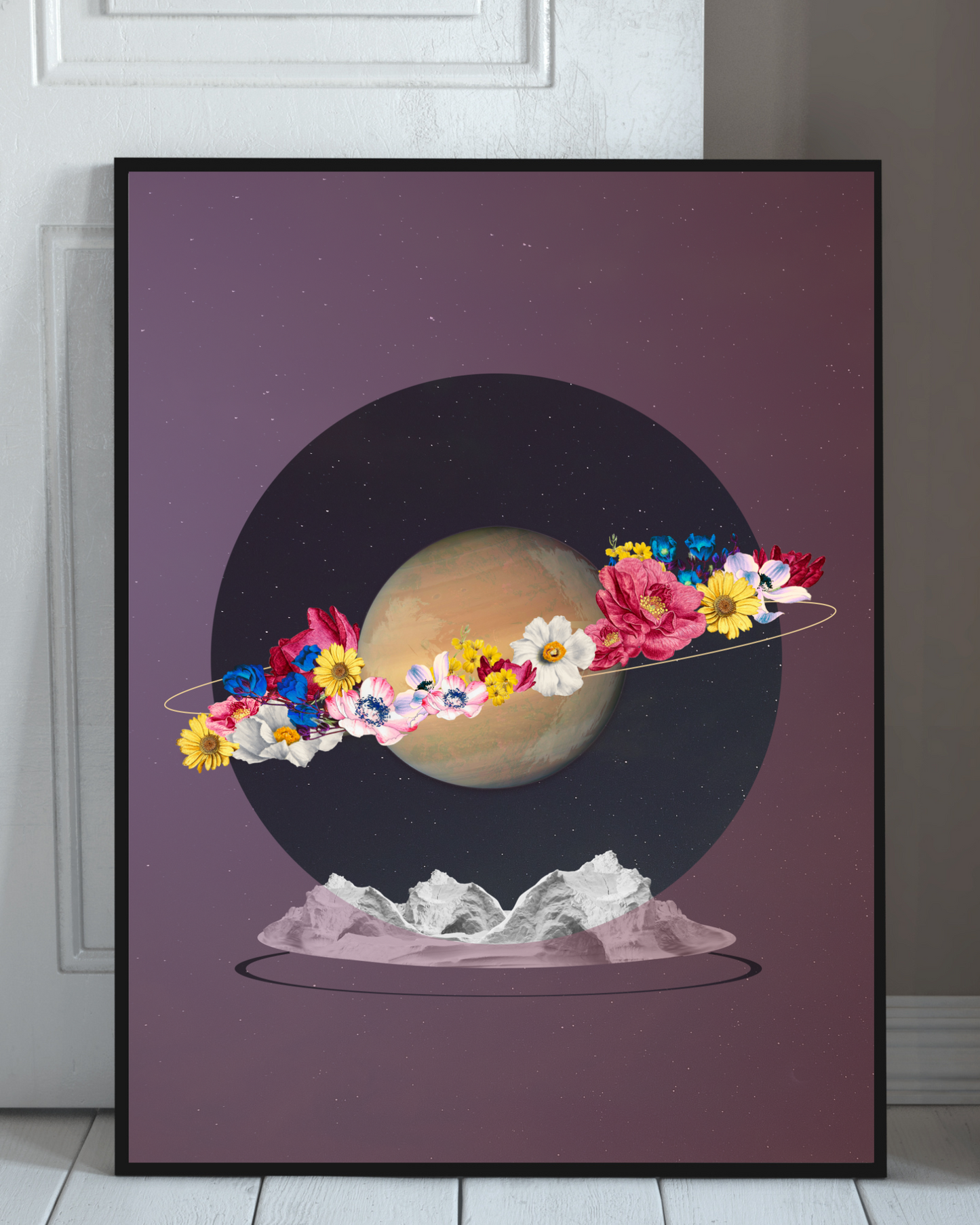 Blooming Planet | Surreal Collage Art Print
