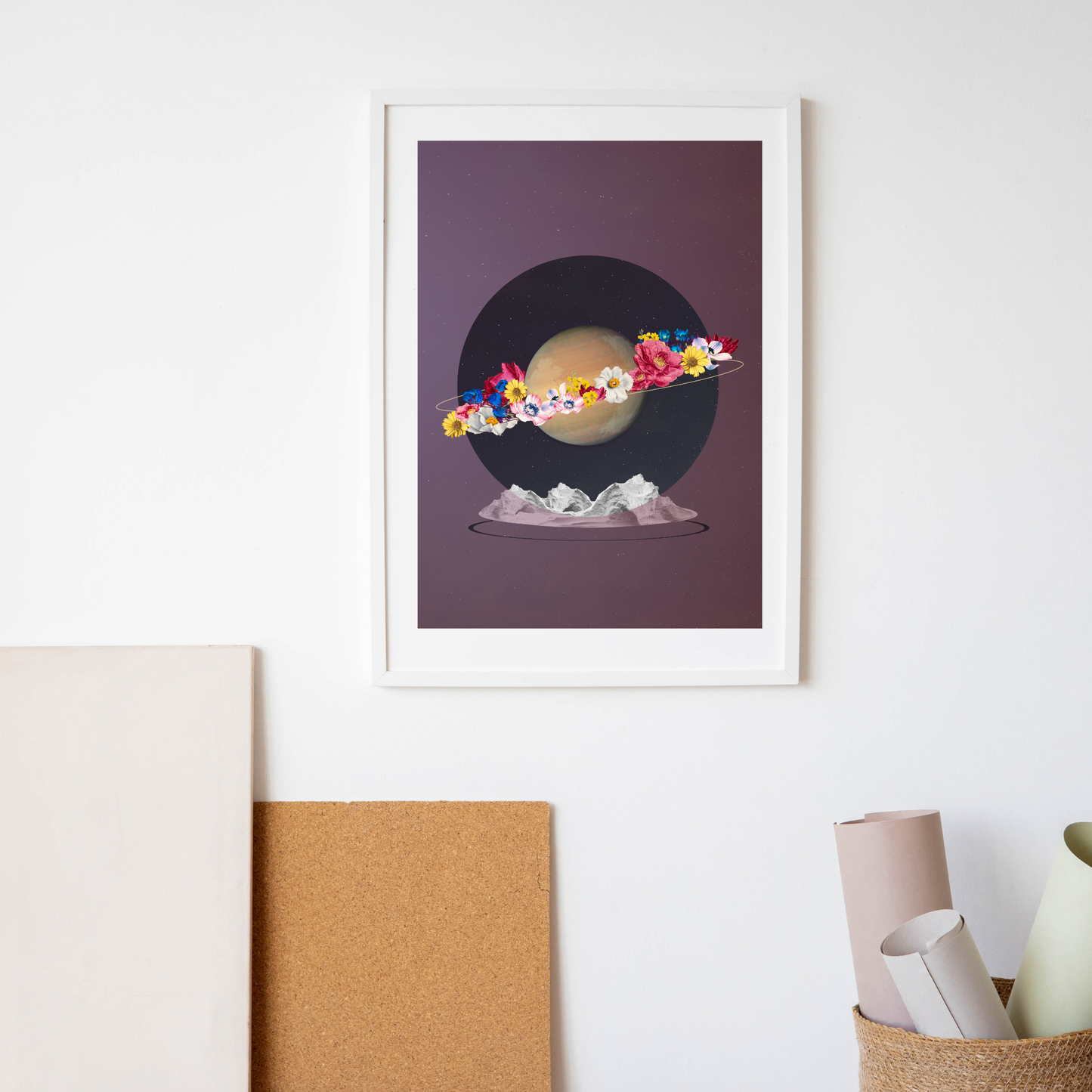 Blooming Planet | Surreal Collage Art Print