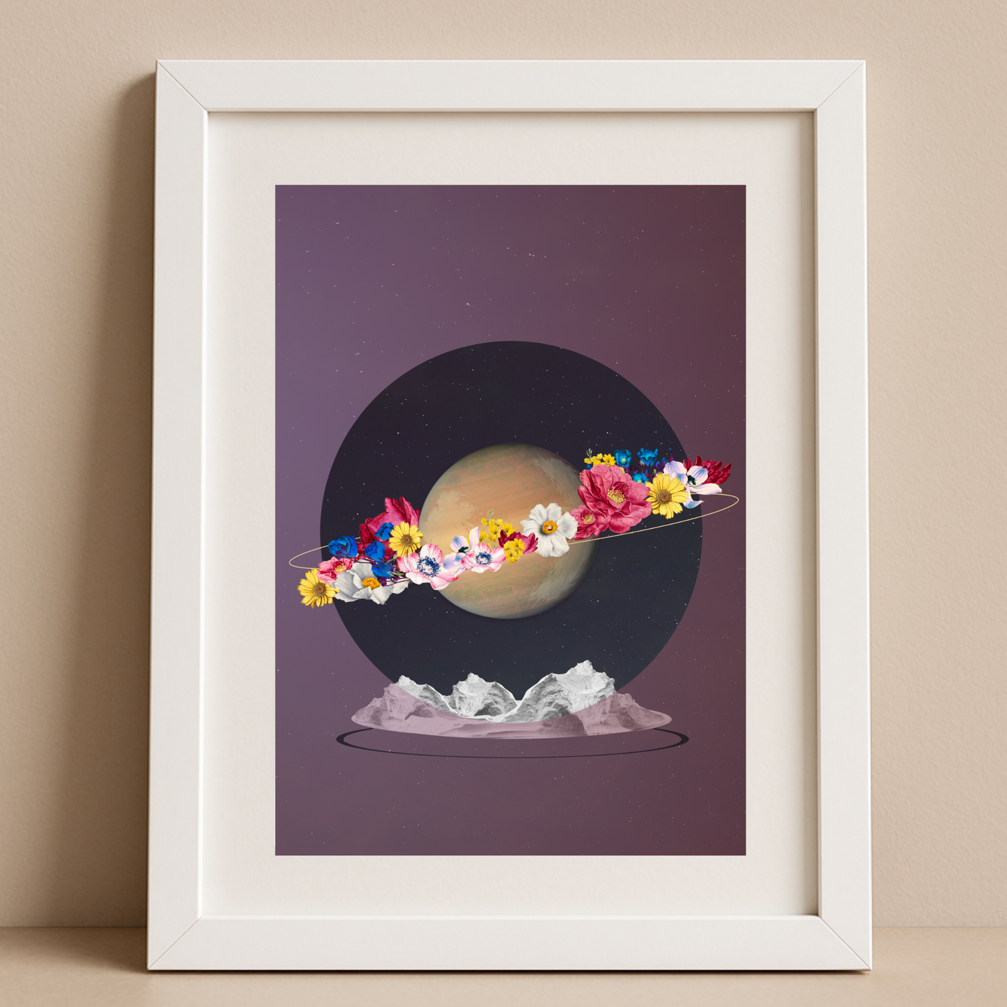 Blooming Planet | Surreal Collage Art Print