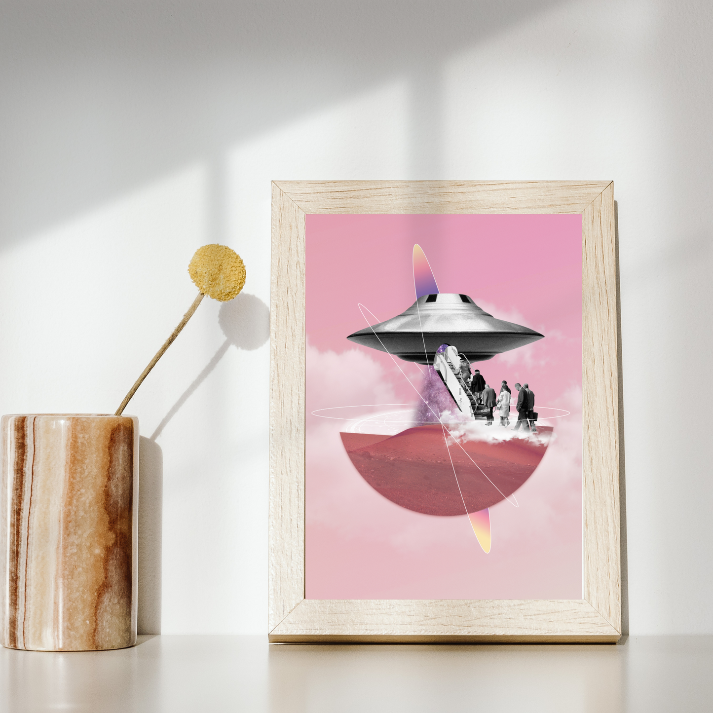 Shall we go? | Surreal Collage Art Print