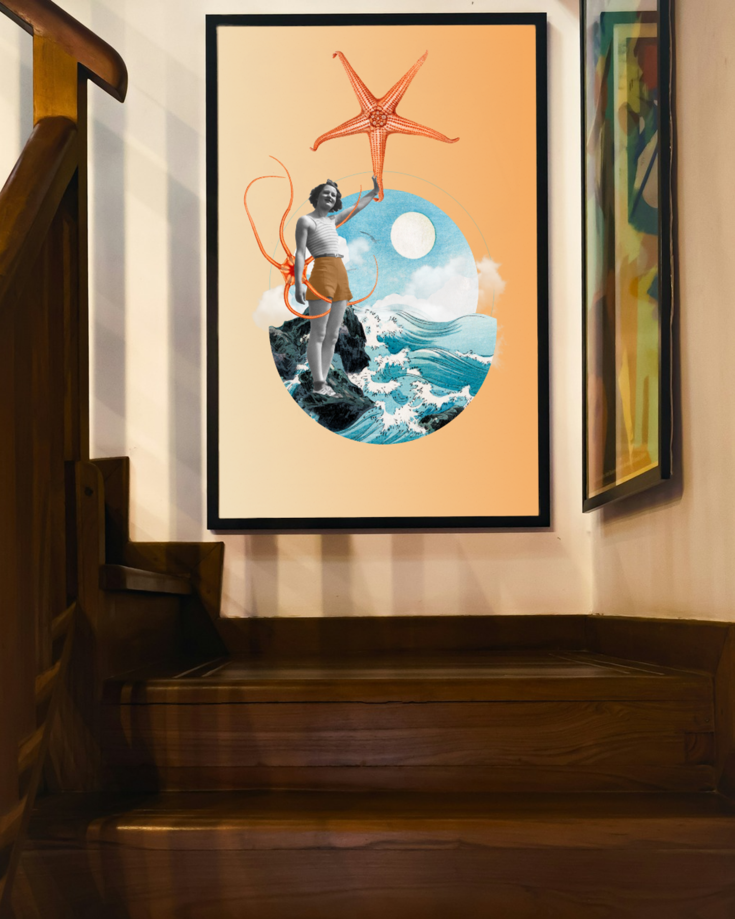 Ocean Echoes | Surreal Collage Art Print