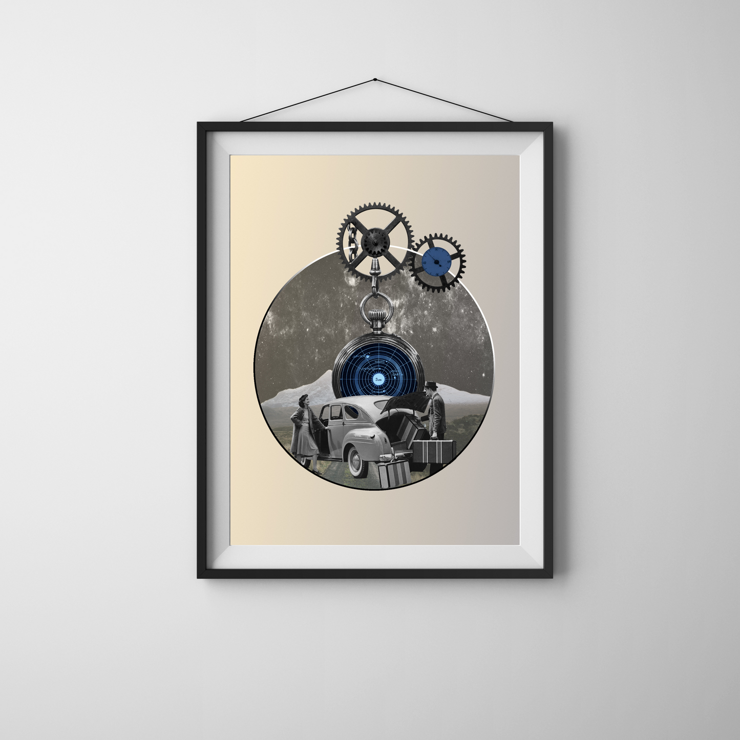 Never ending journey | Surreal Collage Art Print