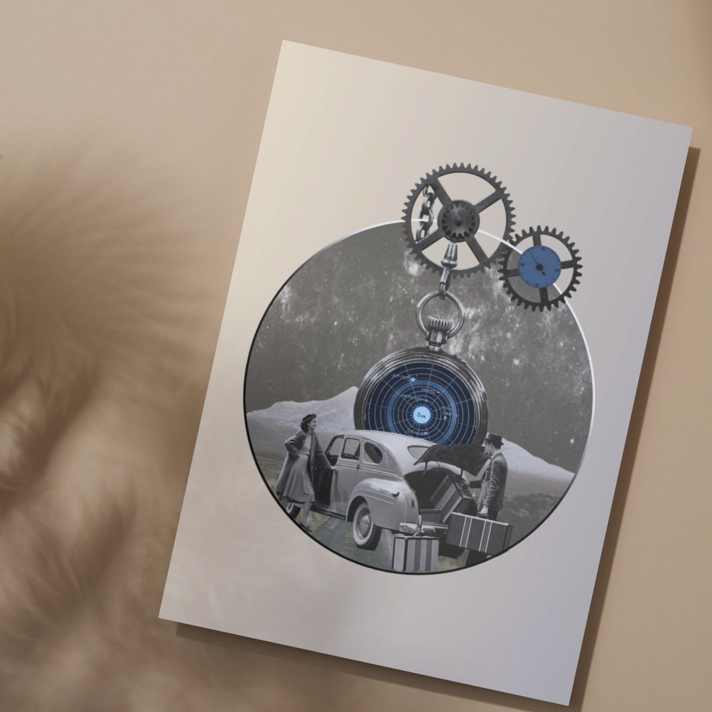 Never ending journey | Surreal Collage Art Print